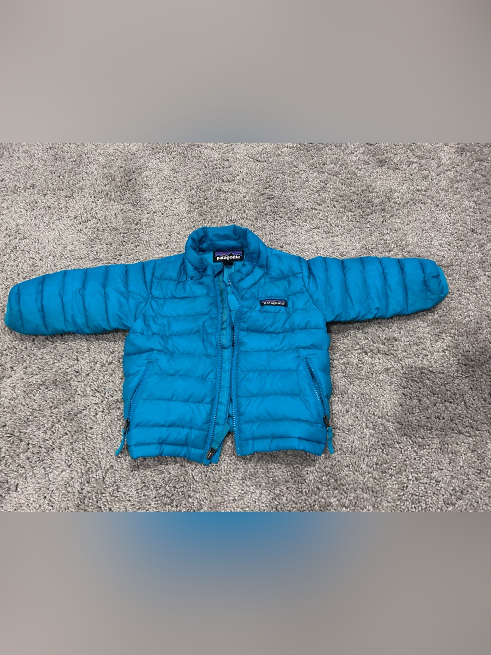 Patagonia Kids Bright Teal Puffer Jacket